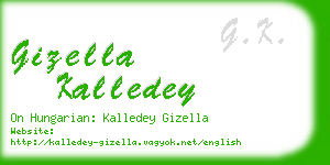 gizella kalledey business card